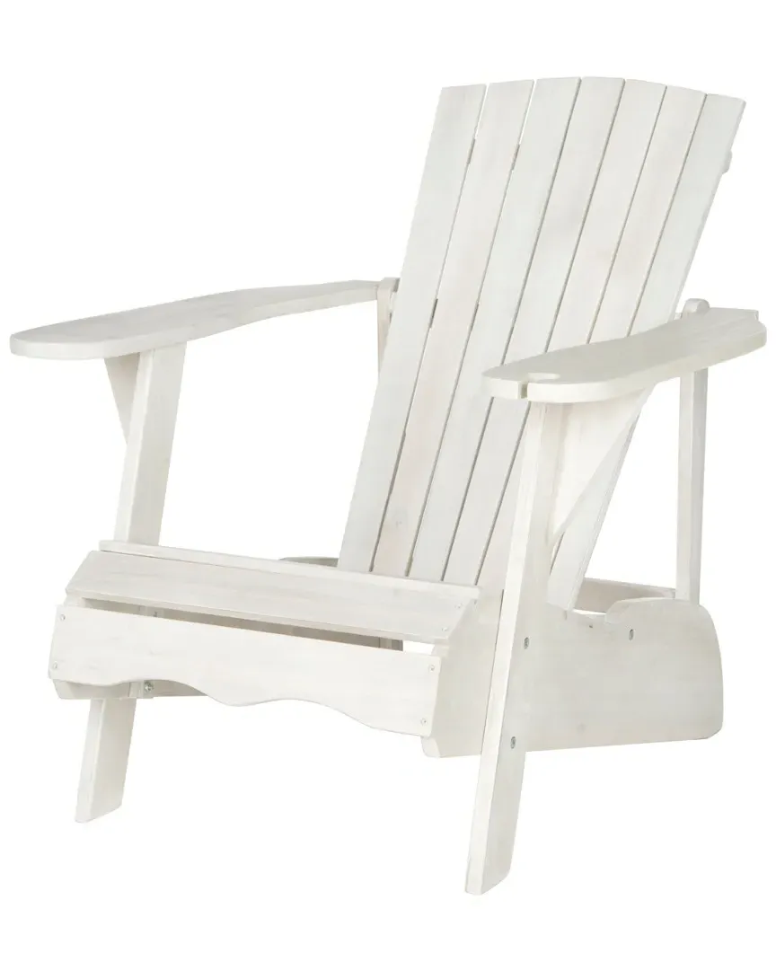 Vista Adirondack Chair with Wine Glass Holder - Antique White, Acacia