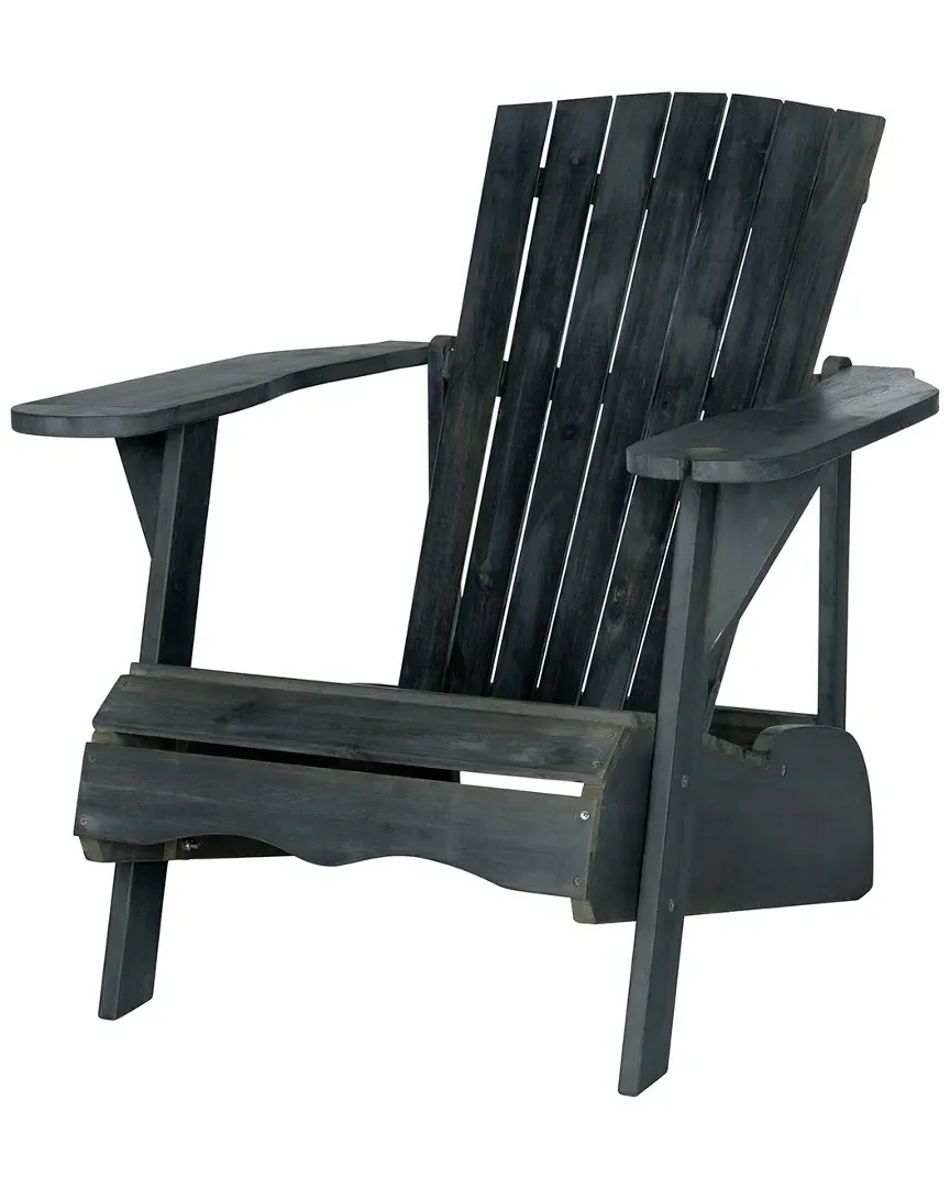 Vista Adirondack Chair with Wine Glass Holder - Dark Slate Grey, Acacia