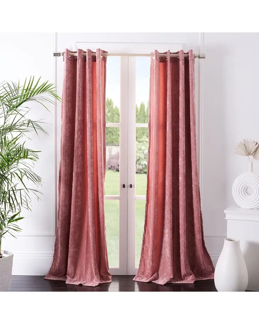 Voleria X Window Curtain Panel - Rose, Polyester