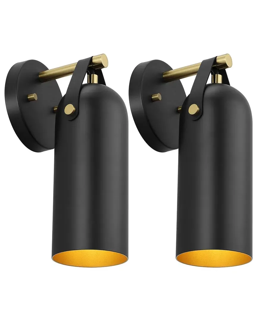 Westly Set of 2 Wall Sconces - Black, Iron image