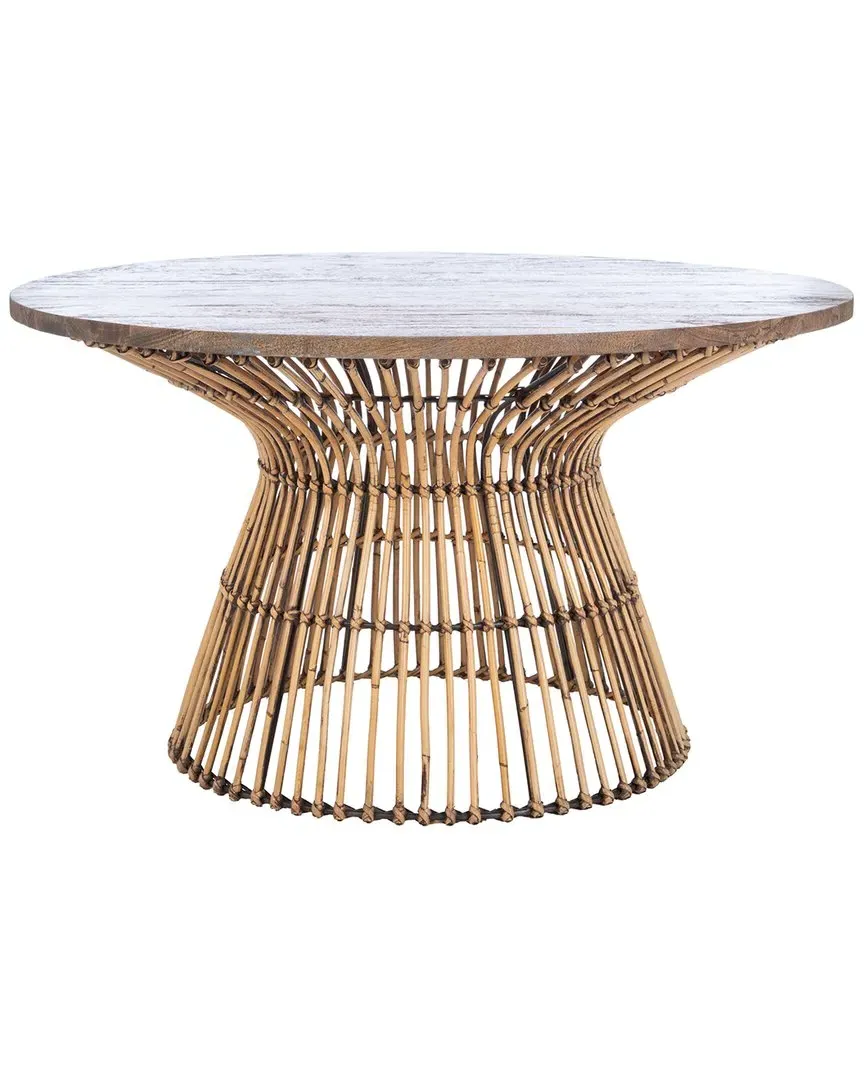 Whent Round Coffee Table - Honey, Mango Wood