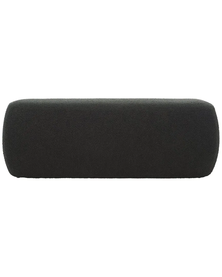 Whitley Rectangular Ottoman - Black, Boucle