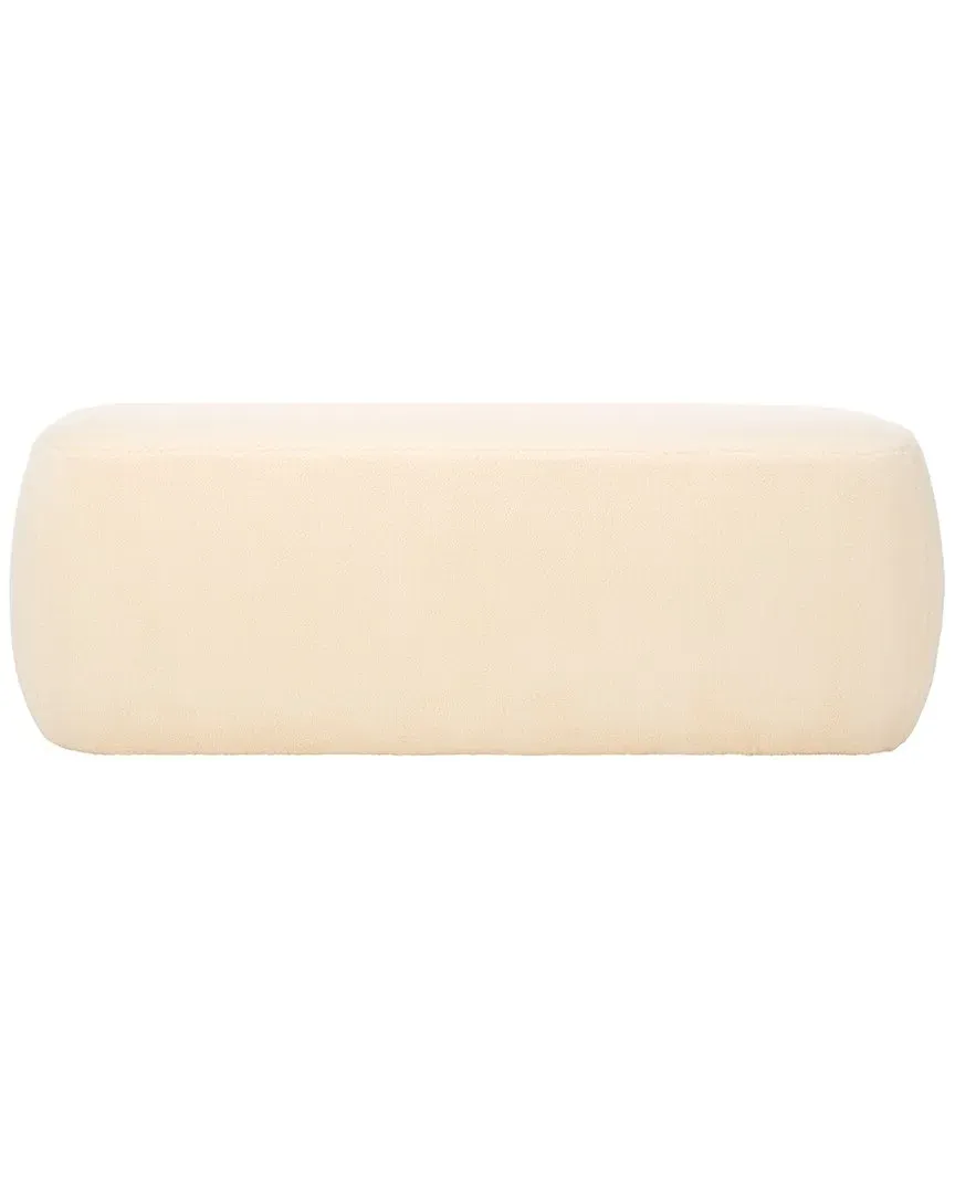 Whitley Rectangular Ottoman - Cream, Faux Shearling image