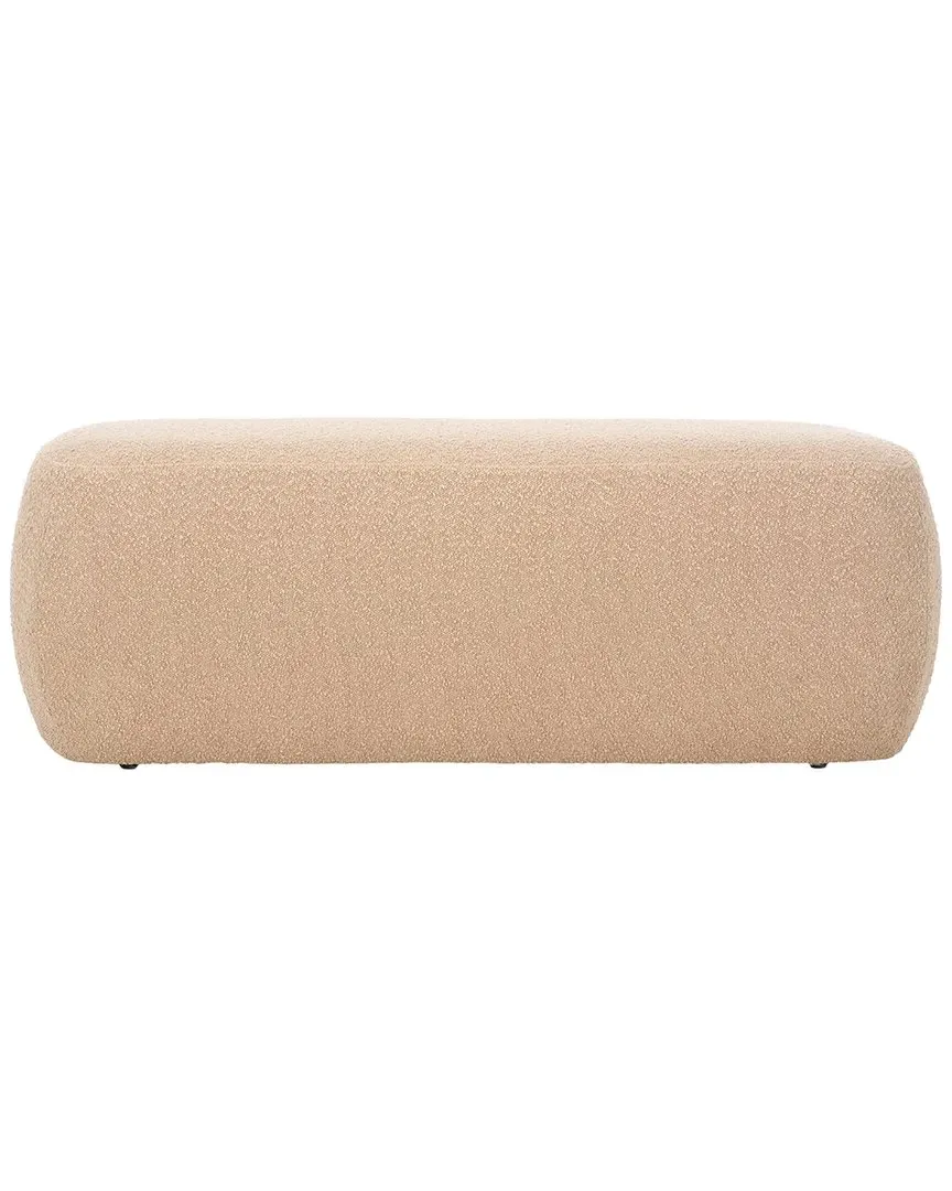 Whitley Rectangular Ottoman - Tan, Boucle