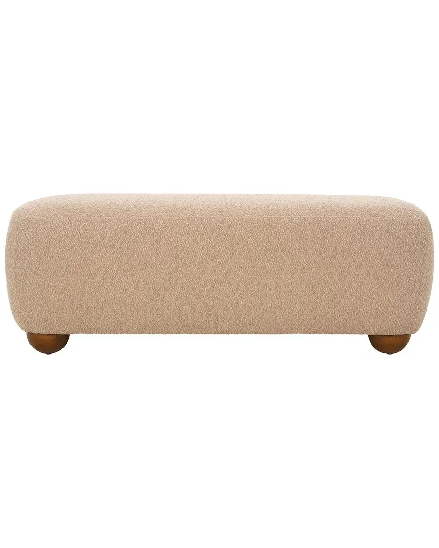 Whitley Rectangular Ottoman - Tan, Boucle
