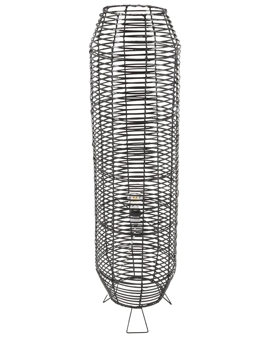Wilde 50in Floor Lamp - Black, Rattan image
