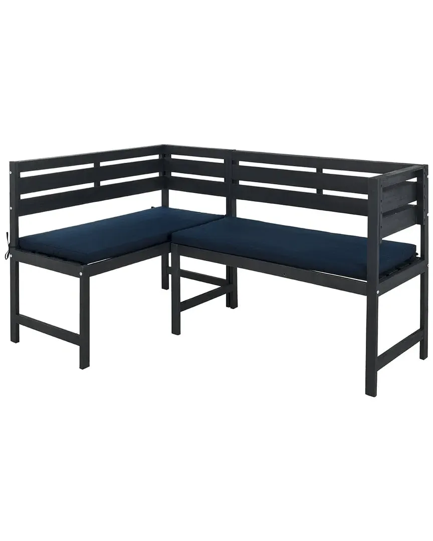 Wilton Corner Balcony Lounge Set - Grey, Acacia