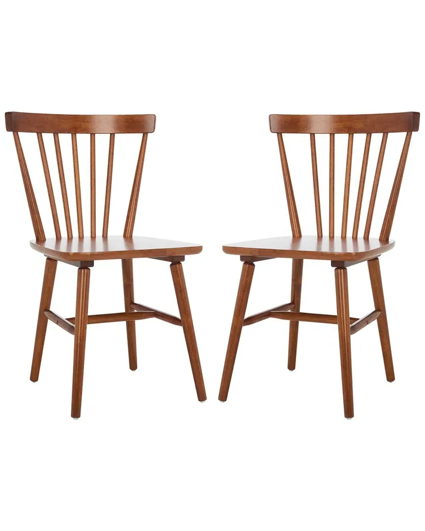 Winona Set of 2 Spindle Dining Chairs - Brown, Wood