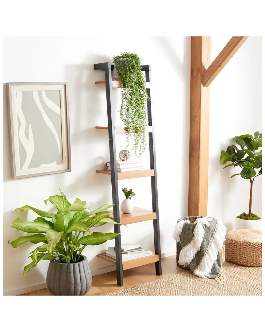 Yassi 5-Tier Leaning Etagere - Natural, Mahogany image