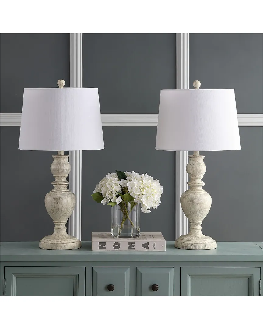 Zabi Set of 2 Table Lamps - White