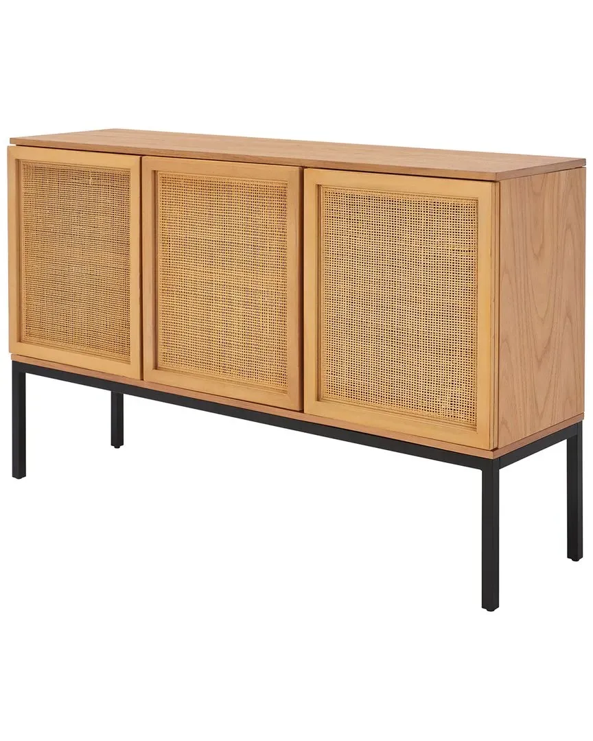 Zadie 2-Shelf Rattan Sideboard - Brown
