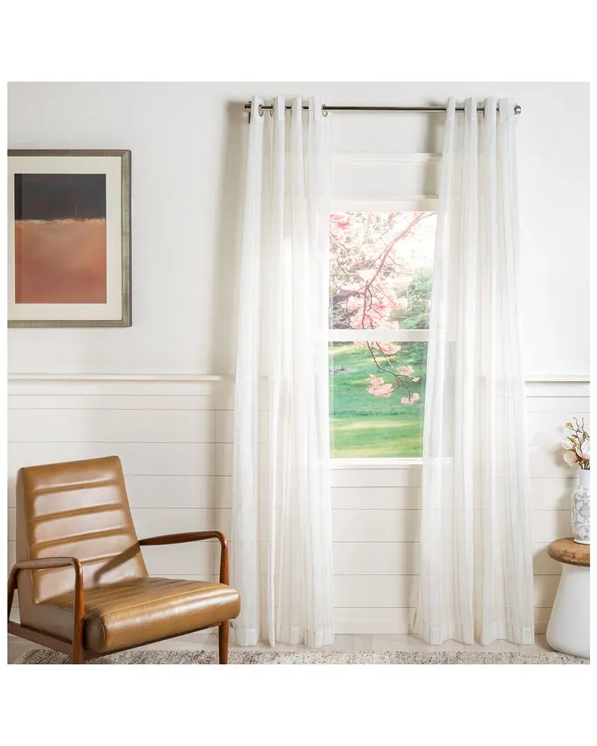 Zana Window Panel - Beige, Polyester