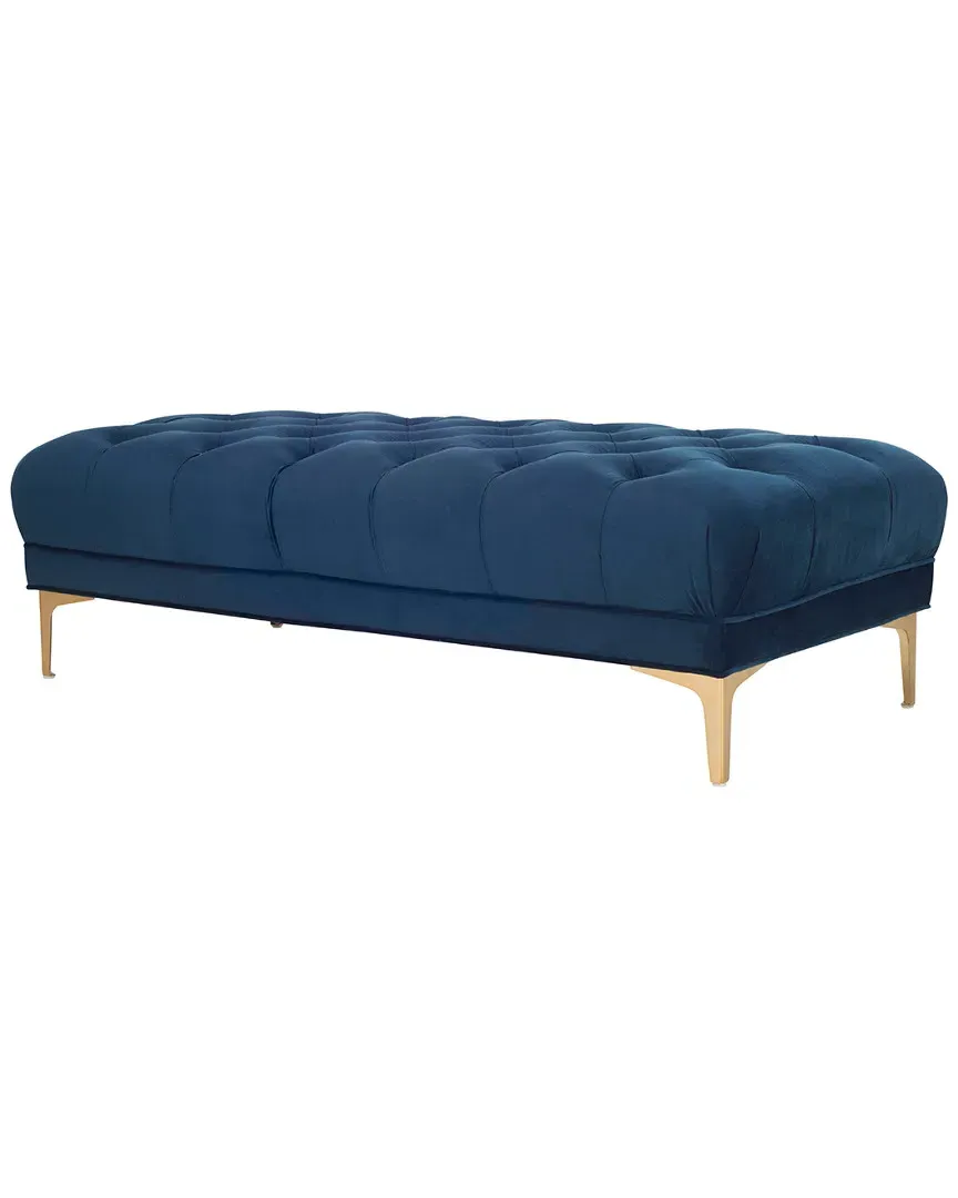 Zarya Rectangular Bench - Navy, Brass image