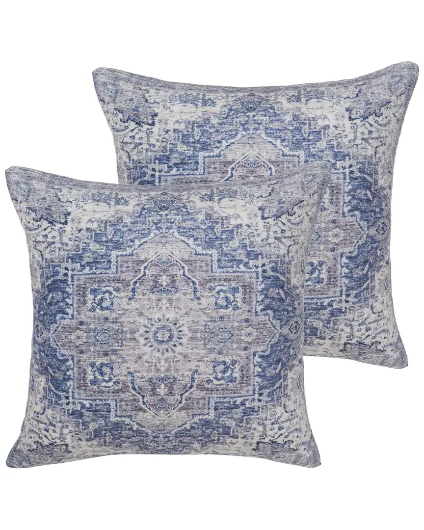 Zeru Decorative Pillow Set - Blue, Chenille image