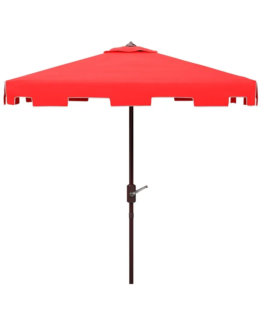Zimmerman 7.5' Square Umbrella with Crank - Red, Metal