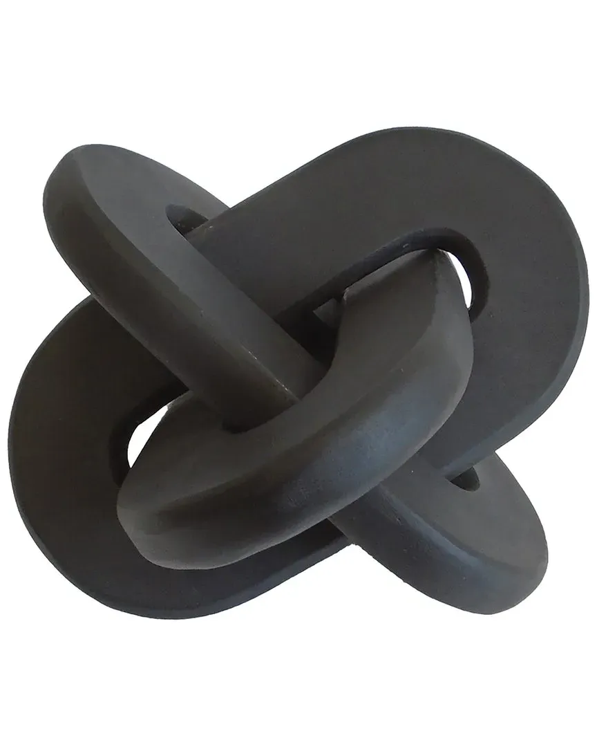 10in Decorative Knot - Black, Mango Wood image