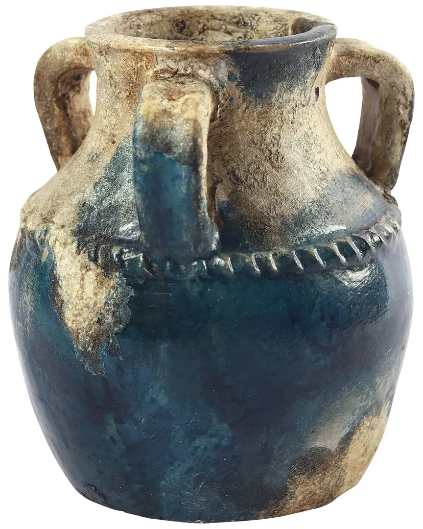 10in Triple Handle Terracotta Jug - Multicolor image