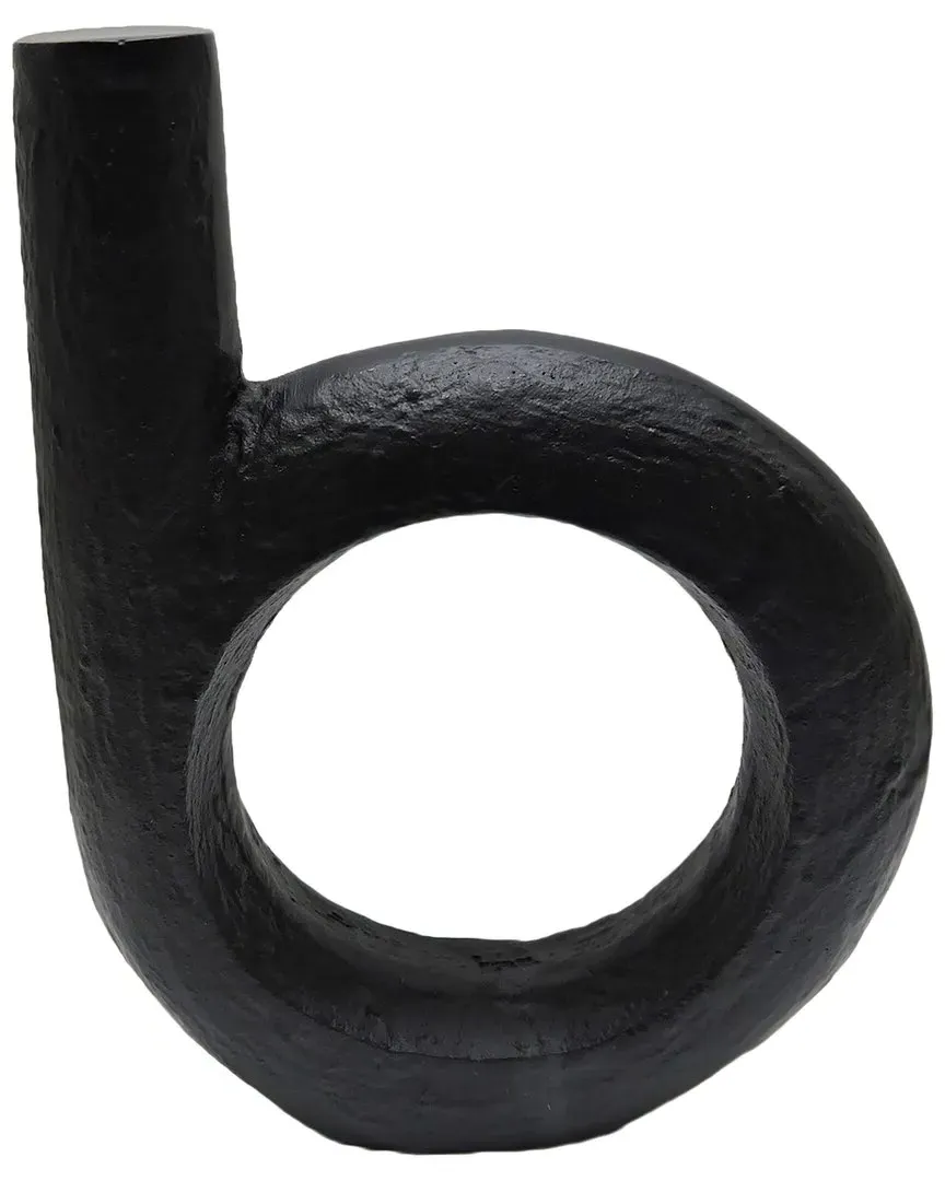 12in Looped Metal Sculpture - Black, Aluminum image