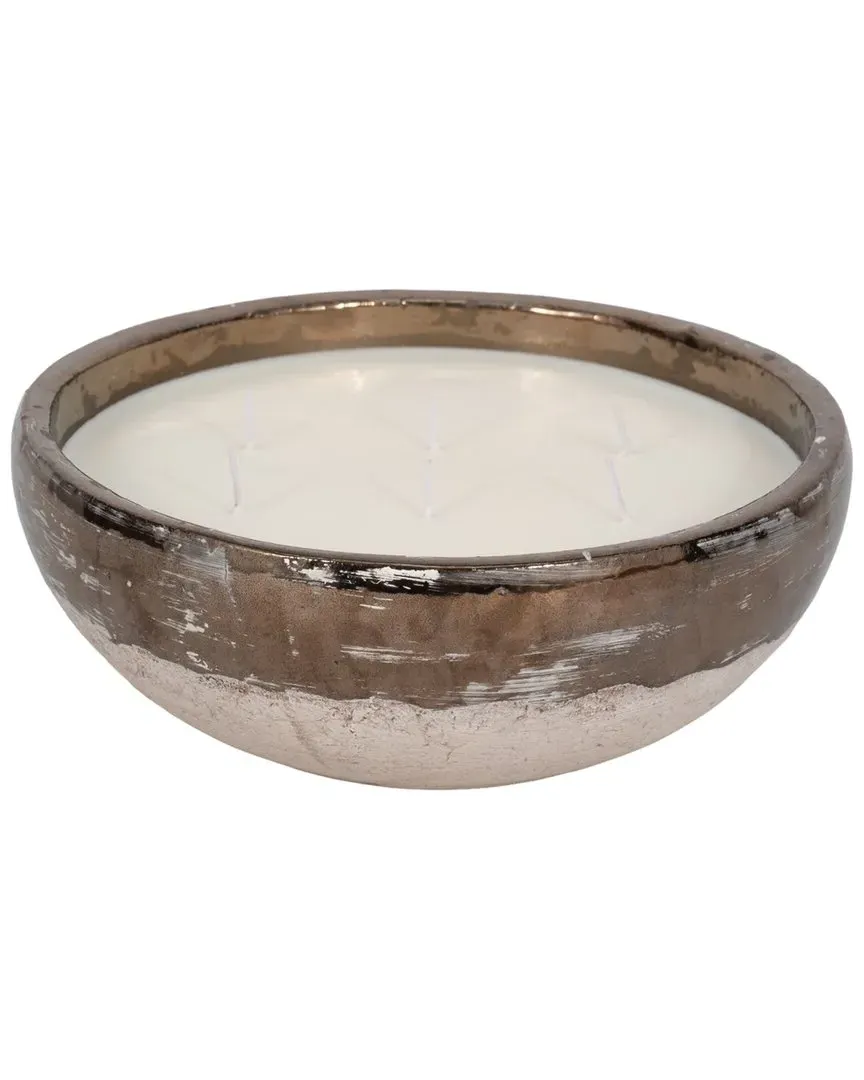 12in Pine Bowl Candle - Gray, Pottery image