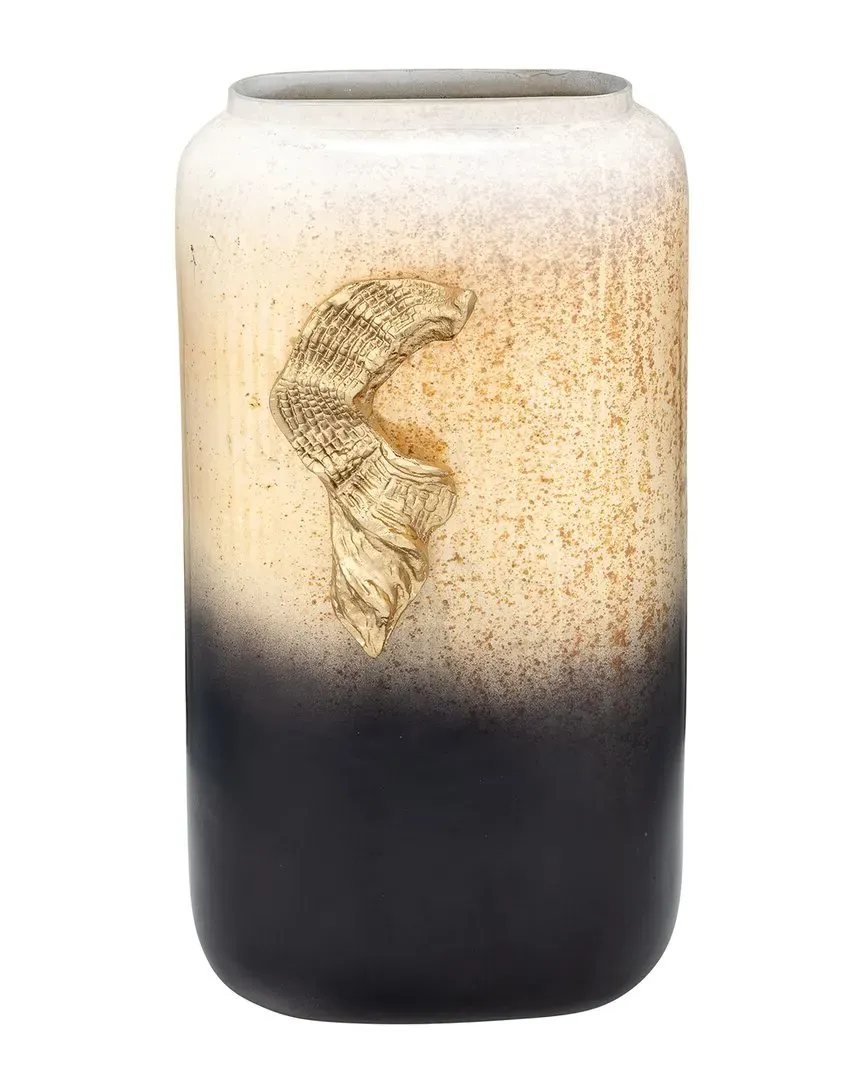 13in Glass Vase - Black