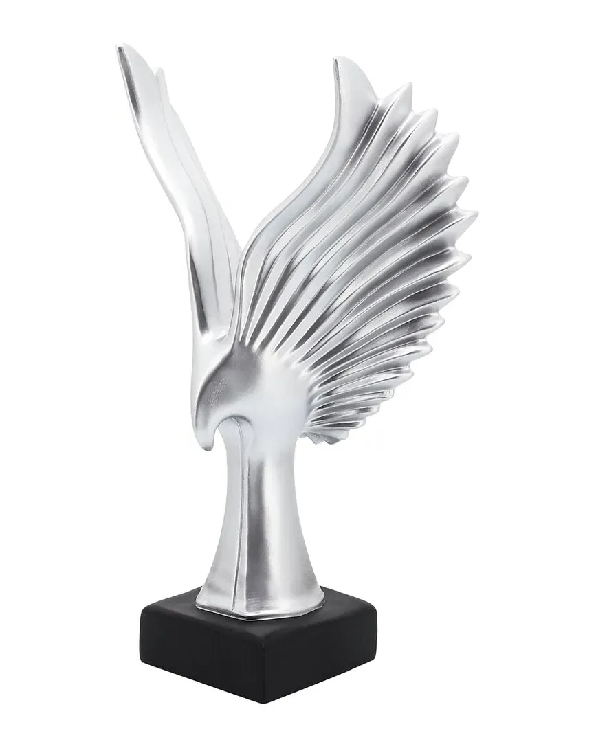14in Eagle Table Accent - Silver, Polyresin image