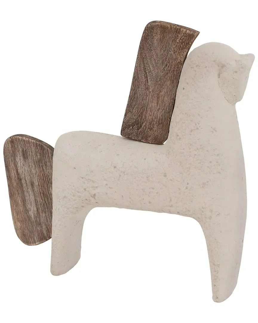 14in Horse Décor - Ivory