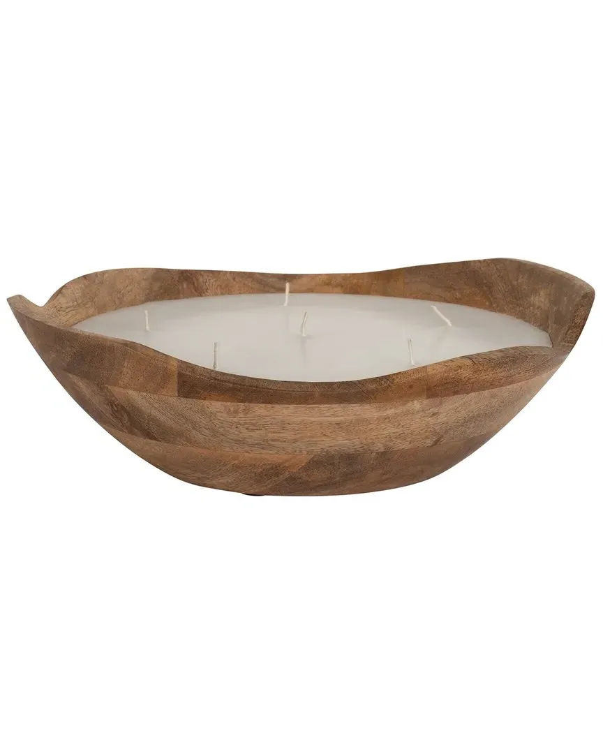 14oz Curvy Bowl Scented Candle - Brown, Mango Wood image