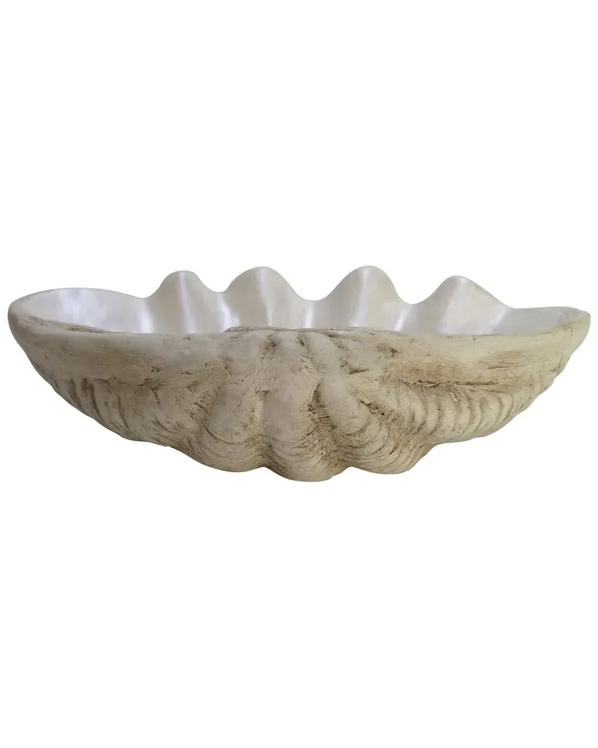 16in Pearlized Shell Bowl - Ivory image