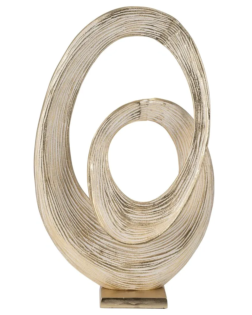 20in Swirl Table Top Deco - Gold, Aluminum image