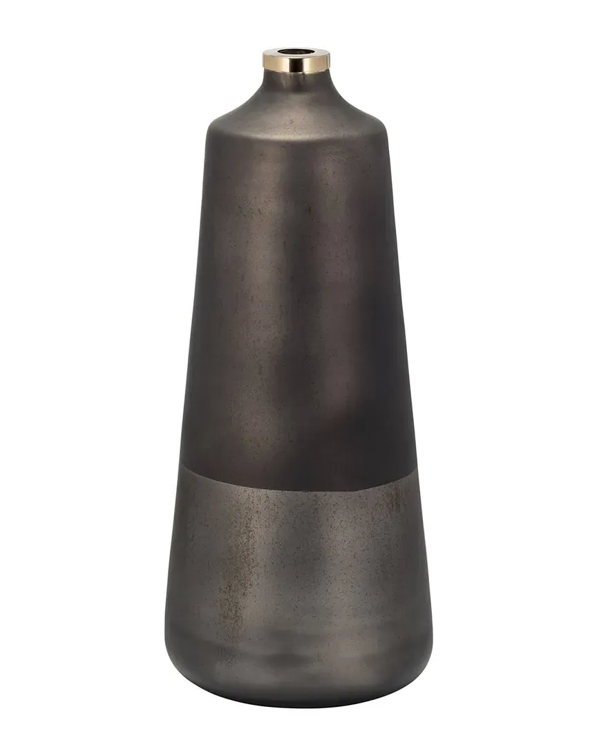 21in Decorative Glass Vase - Bronze