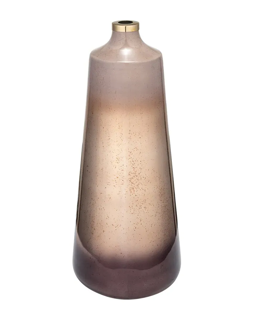 21in Decorative Glass Vase - Gold