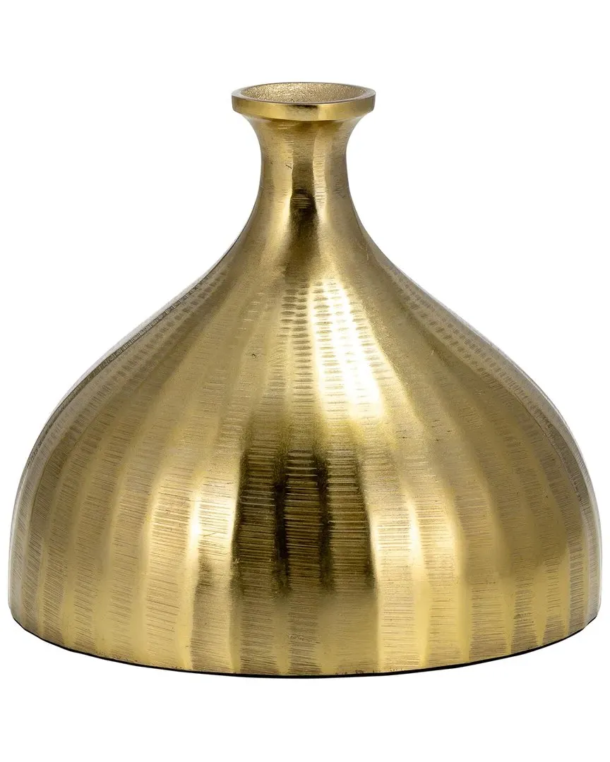 7in Bulbous Vase - Gold, Aluminum image