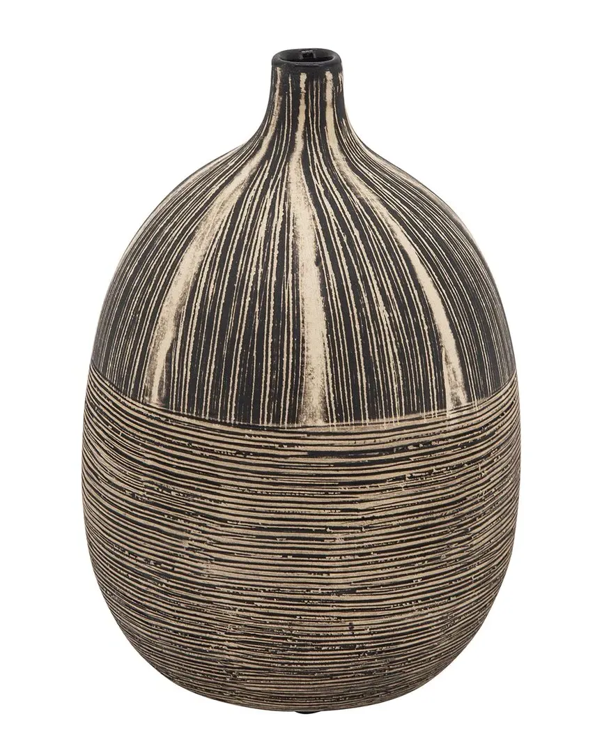 7in Tribal Vase - Brown, Ceramic image