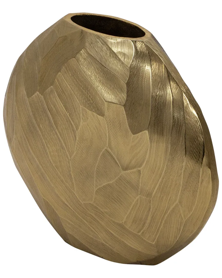 Aluminum Hammered Vase - Gold image