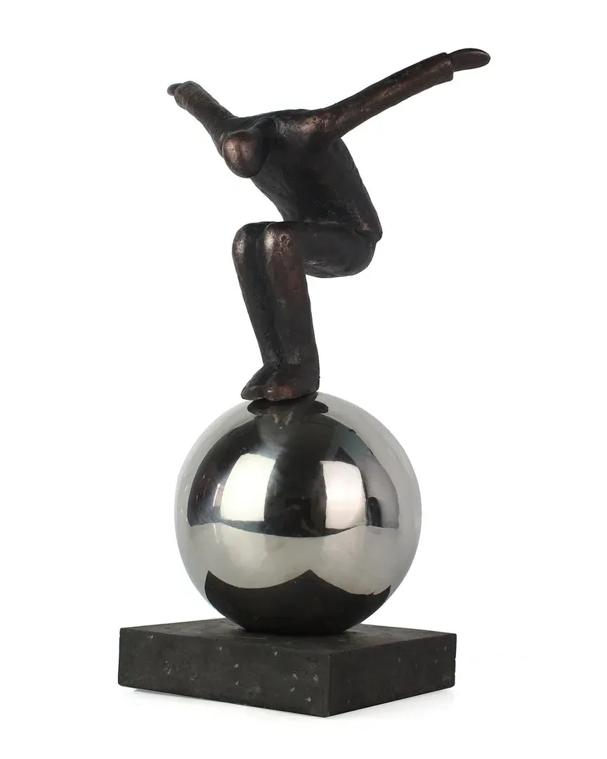Balancing Man Sculpture - Bronze image