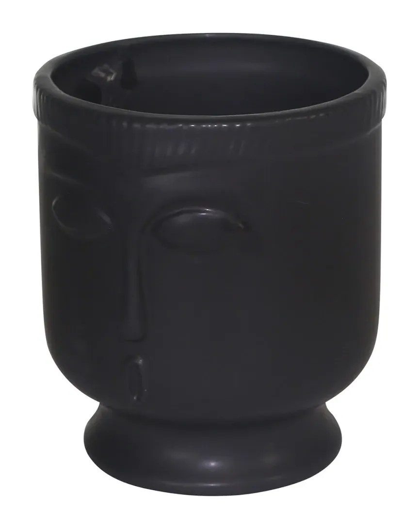 Ceramic Face Vase - Black image