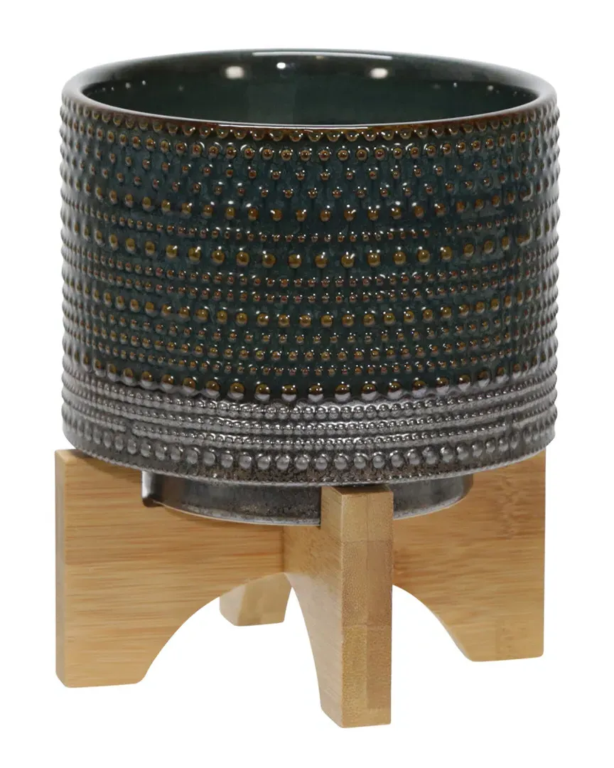 Dotted Planter - Green, Ceramic