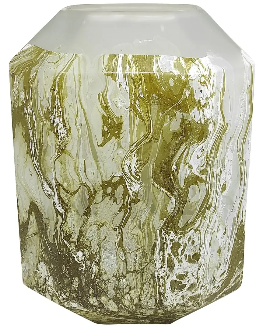 Elevarre Dominique 13in Vase - Multicolor, Glass