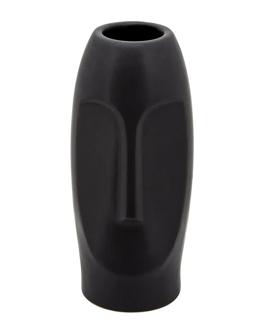 Face Vase - Black, Ceramic