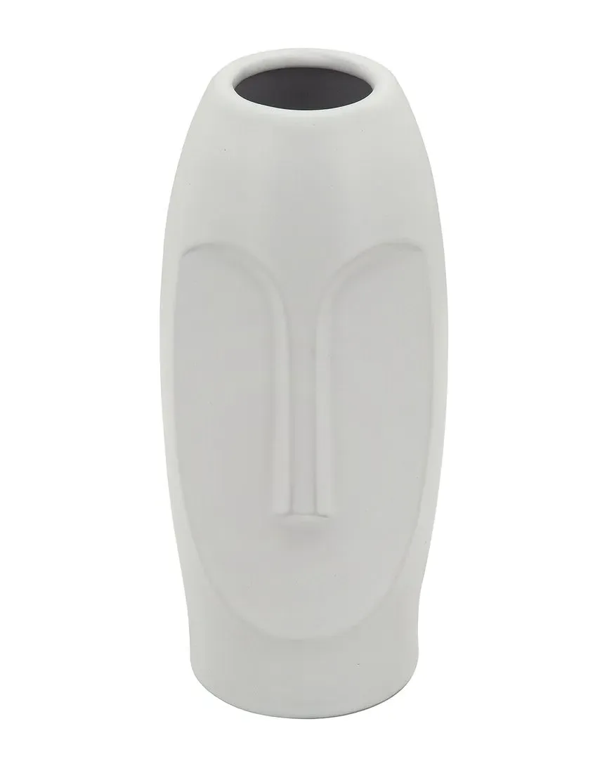 Face Vase - White, Ceramic