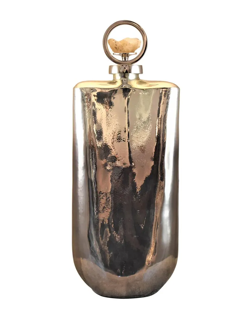 Glass Bottle Sculpture - Silver image