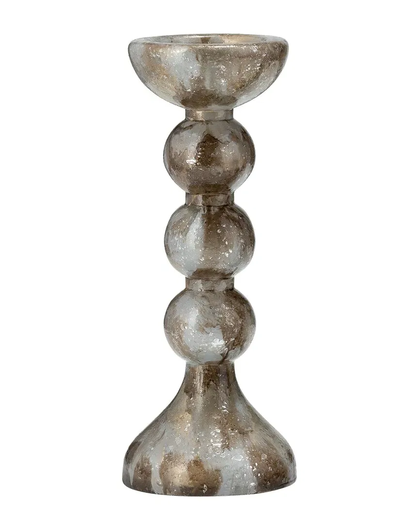 Glass Candle Holder - Gold image