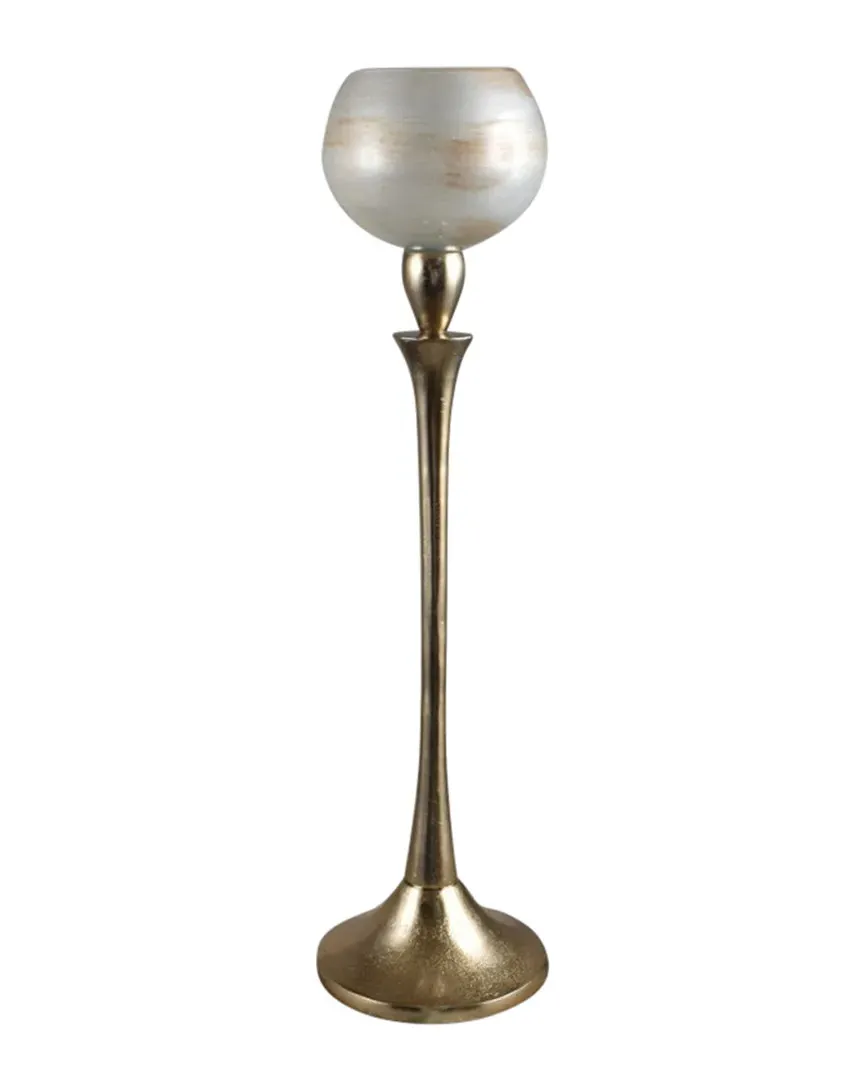 Glass Goblet Votive Holder - White image