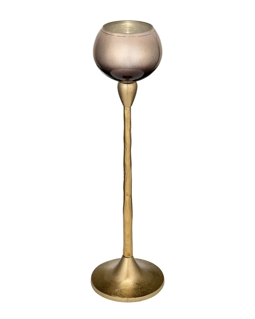 Glass Tealight Holder - Gold, Glass image