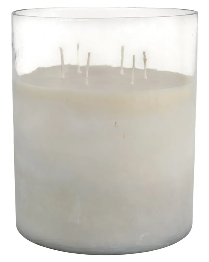 Jasmine Frosted Glass Candle 12x10in - Clear image