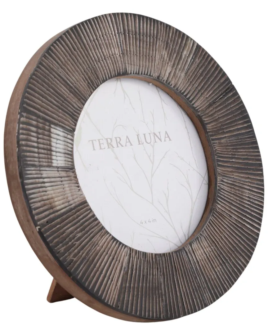 Round Photo Frame - Black, Resin image