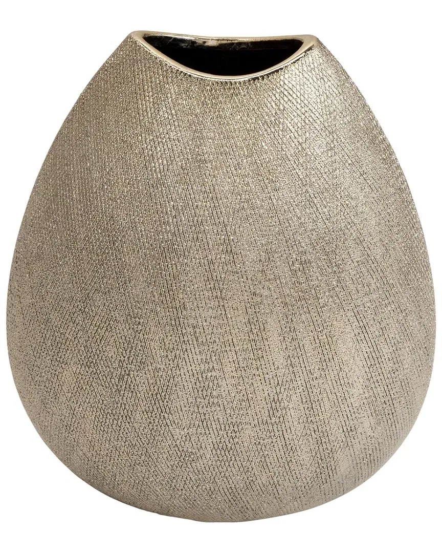 Sagebrook Home 11in Ceramic Vase - Silver image