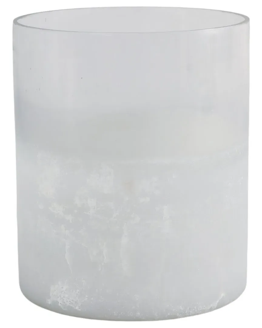 Sagebrook Home Frosted Bottom Hurricane - Clear image