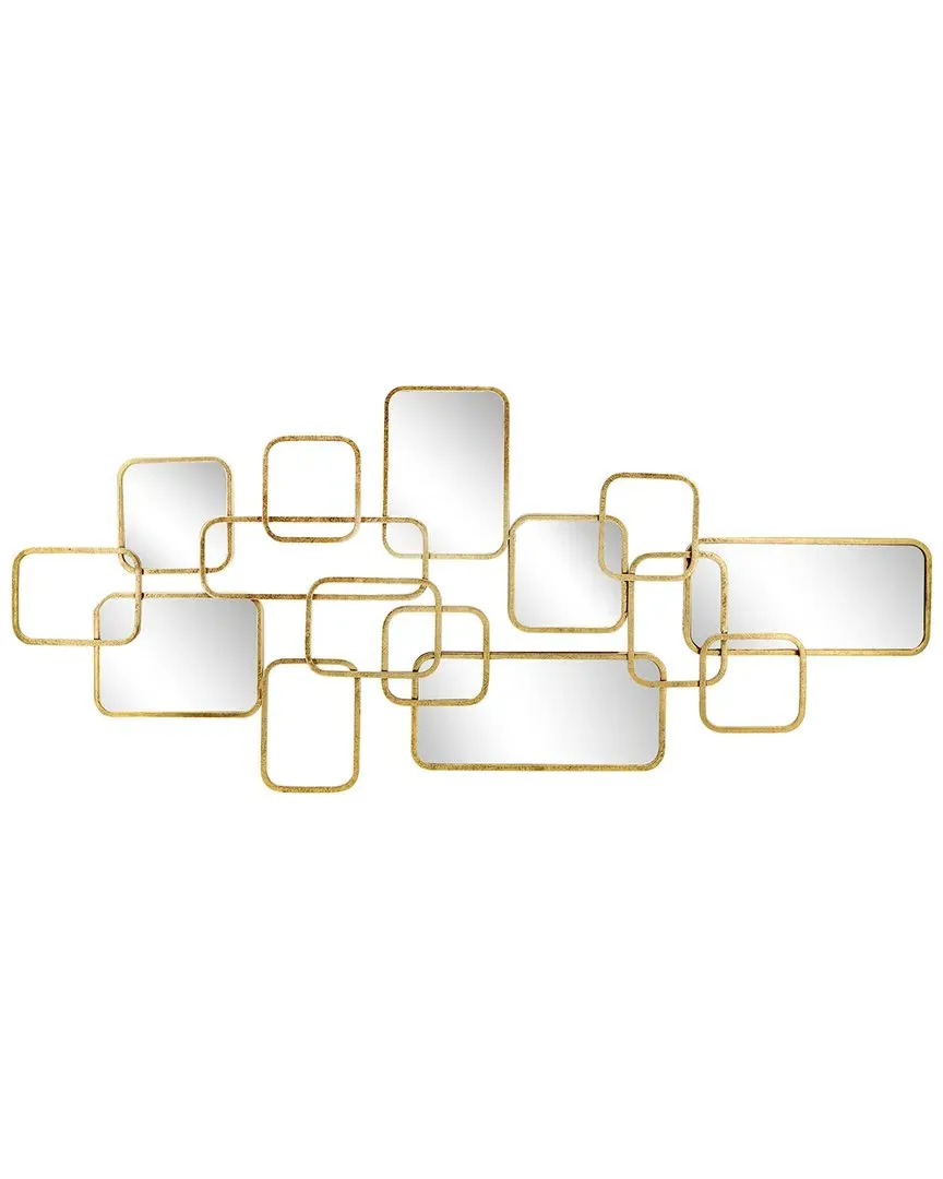 Sagebrook Home Mirrored Wall Accent - Gold, Metal image