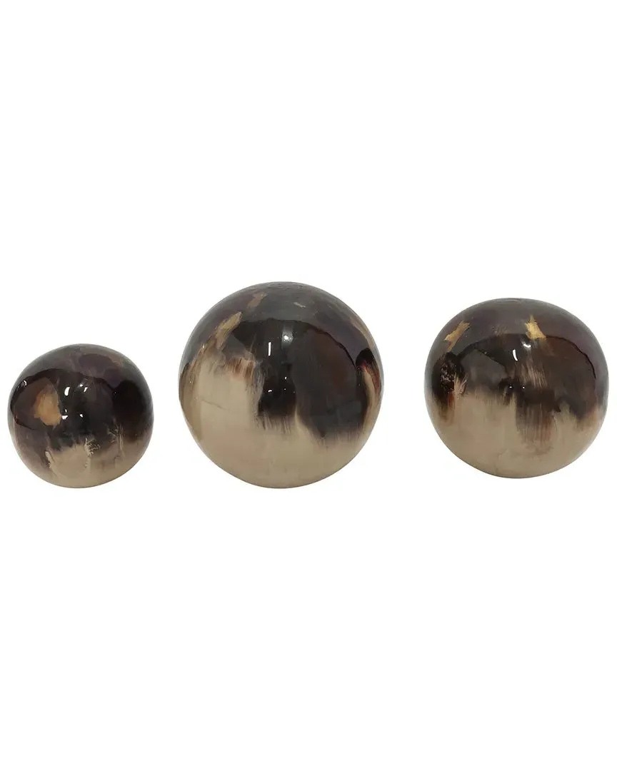 Set of 3 Galaxy Orbs - Multicolor, Iron